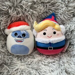 Squishmallow Pair NWT Hermey and Bumble Cute Squish Holiday Christmas Festive